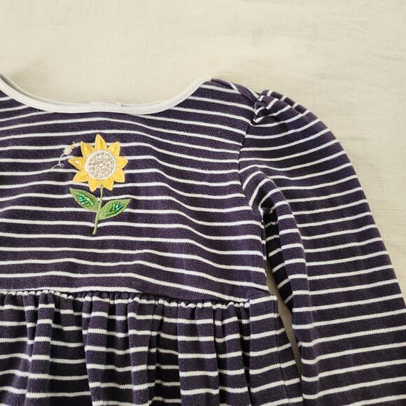 Vintage Y2k Gymboree Striped Sunflower Dress 4t - Picture 2 of 6